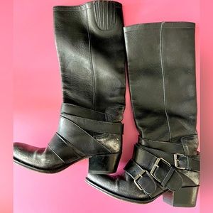 SENDRA LEATHER BOOTS WITH BUCKLES! Western style size 7.5 *price drop*